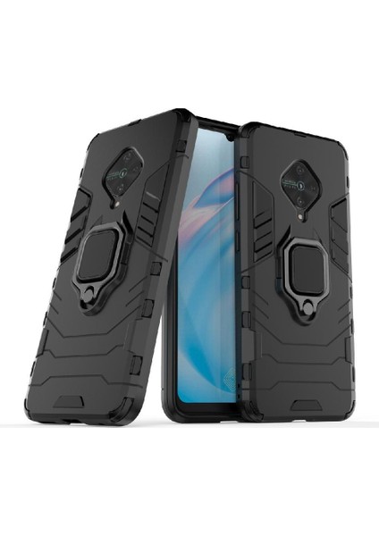 Vivo S1 Pro/vivo Y9S Darbeye Askeri Için Halka Araç Montaj Kickstand Durumda (Yurt Dışından)