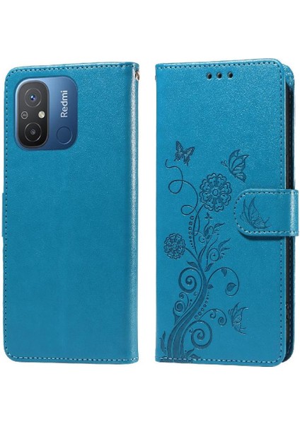 Xiaomi Redmi 11A Için Flip Case 4g Flip Deri Kart Yuvaları Çiçek (Yurt Dışından)