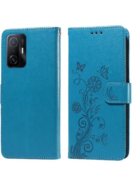Xiaomi 11T/11T Pro Çiçek Flip Deri Kart Yuvaları Için Flip Case (Yurt Dışından)