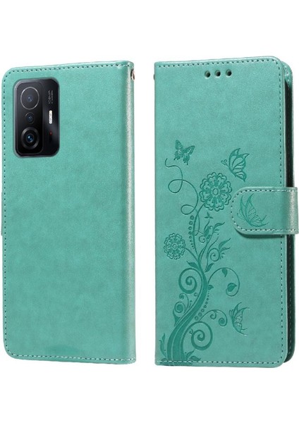 Xiaomi 11T/11T Pro Çiçek Flip Deri Kart Yuvaları Için Flip Case (Yurt Dışından)