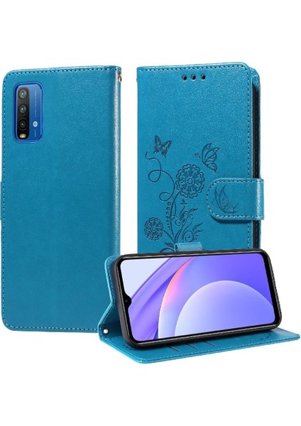 Xiaomi Redmi Not 9 Için Flip Case 4g Deri Kart Yuvaları Flip Çiçek (Yurt Dışından)