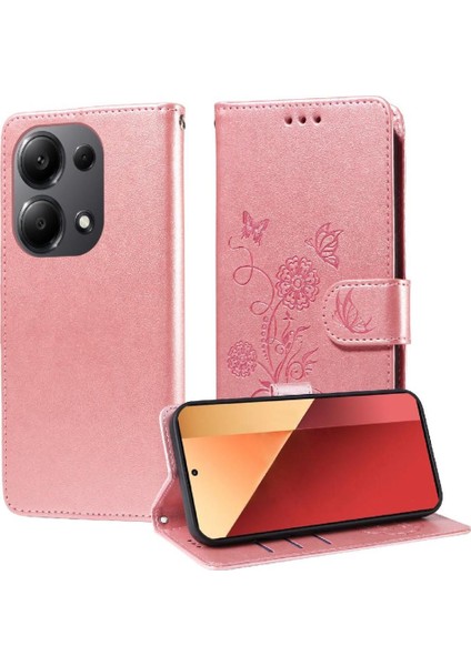 Xiaomi Redmi Not Için Flip Case 13 Pro 4g Çiçek Deri Cardyuvaları Çevirin (Yurt Dışından)