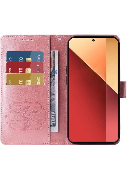 Xiaomi Redmi Not Için Flip Case 13 Pro 4g Çiçek Deri Cardyuvaları Çevirin (Yurt Dışından)