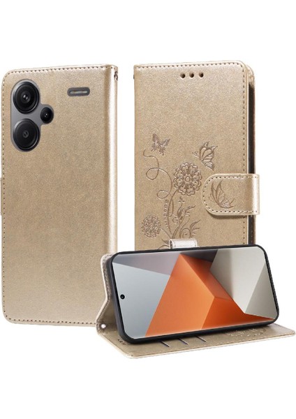 Xiaomi Redmi Not Için Flip Case 13 Pro Artı 5g Deri Kart Yuvaları Çevirin (Yurt Dışından)