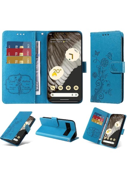 Google Piksel 7 Pro Kart Yuvaları Deri Flip Çiçek Için Flip Case (Yurt Dışından)