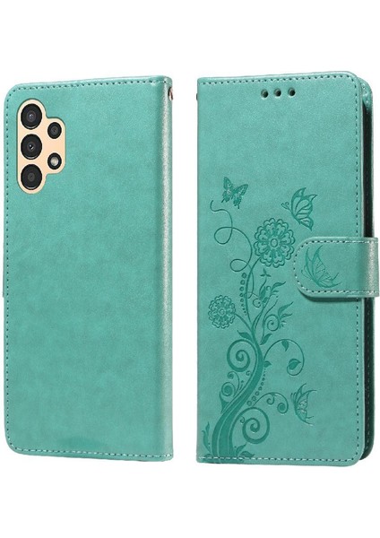 Samsung Galaxy A04 4g Cardyuvaları Flip Case Çiçek Deri (Yurt Dışından)