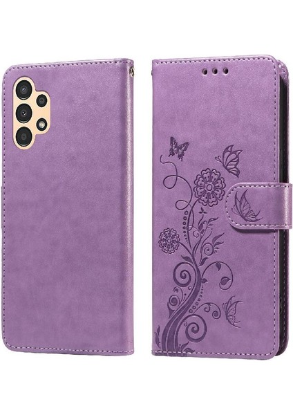 Samsung Galaxy A13 Için Flip Case 4g/5g Flip Kart Yuvaları Çiçek Deri (Yurt Dışından)