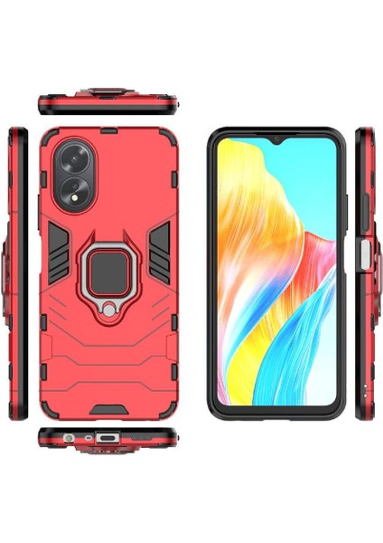 Oppo A38 4g Darbeye Dayanıklı Metal Halka Tutucu Için Halka Araç Montaj Kickstand Vaka (Yurt Dışından)