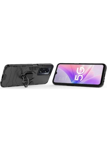 YH Market Oneplus Nord N300 Kickstand Askeri Için Halka Araba Dağı Kickstand Kılıf (Yurt Dışından)