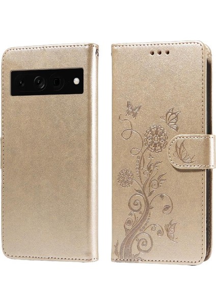 Google Piksel 7 Pro Kart Yuvaları Deri Flip Çiçek Için Flip Case (Yurt Dışından)