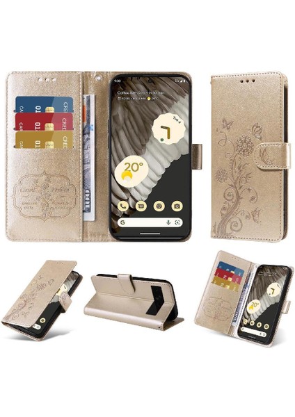 Google Piksel 7 Pro Kart Yuvaları Deri Flip Çiçek Için Flip Case (Yurt Dışından) indirimleri