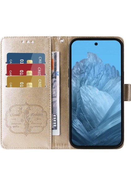 Google Piksel 9 Deri Çiçek Kart Yuvaları Flip Için Flip Case (Yurt Dışından) indirimleri