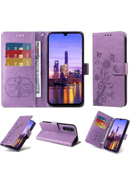 YH Market Samsung Galaxy A16 5g Cardyuvaları Flip Deri Çiçek Için Flip Case (Yurt Dışından)