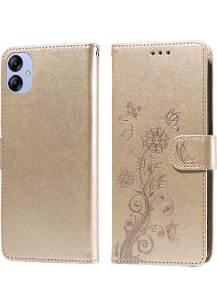 Samsung Galaxy A04E Flip Deri Çiçek Kart Yuvaları Için Flip Case (Yurt Dışından) modelleri