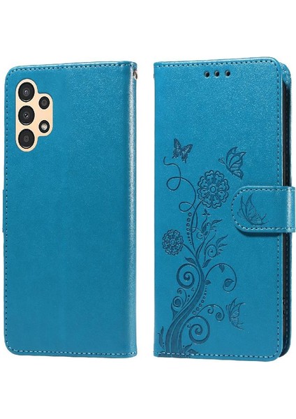 Samsung Galaxy A04 4g Cardyuvaları Flip Case Çiçek Deri (Yurt Dışından)
