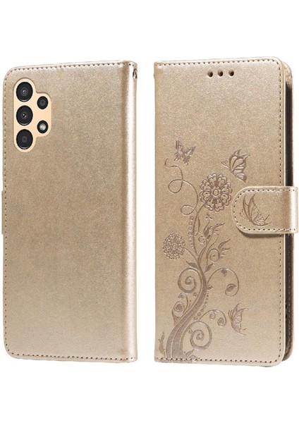 Samsung Galaxy A04 4g Cardyuvaları Flip Case Çiçek Deri (Yurt Dışından)