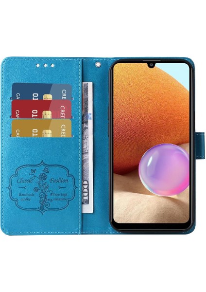 Samsung Galaxy A32 5g Deri Flip Kart Yuvaları Çiçek Için Flip Case (Yurt Dışından) modelleri