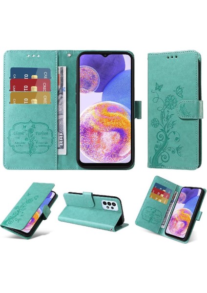 YH Market Samsung Galaxy A23 5g Için Flip Case Çiçek Flip Deri Cardyuvaları (Yurt Dışından)