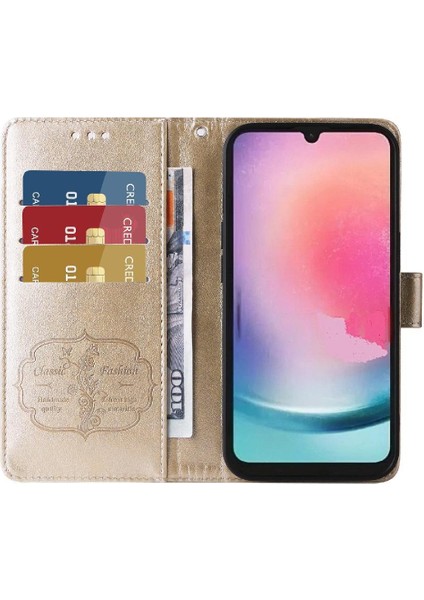 Samsung Galaxy A24 4g Cardyuvaları Çiçek Deri Flip Case (Yurt Dışından) modelleri