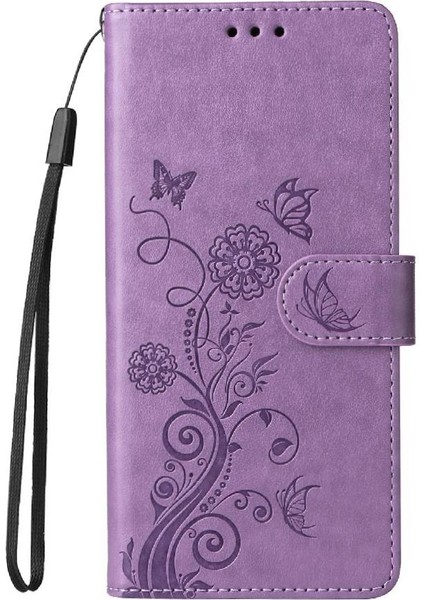 Samsung Galaxy A52S Çiçek Deri Kart Yuvaları Flip Case (Yurt Dışından)