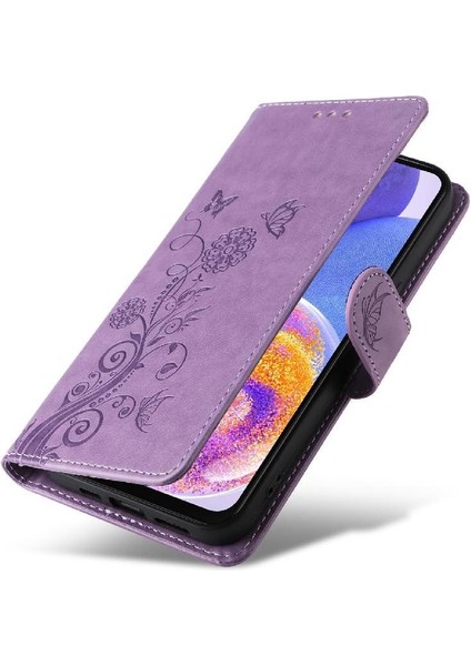Samsung Galaxy A52S Çiçek Deri Kart Yuvaları Flip Case (Yurt Dışından)