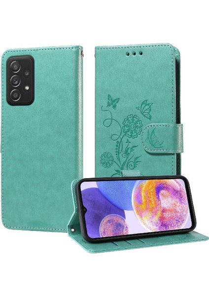 Samsung Galaxy A52S Çiçek Deri Kart Yuvaları Flip Case (Yurt Dışından)