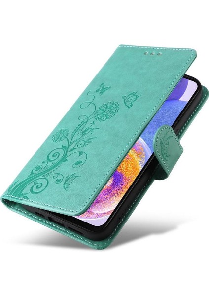 Samsung Galaxy A52S Çiçek Deri Kart Yuvaları Flip Case (Yurt Dışından)