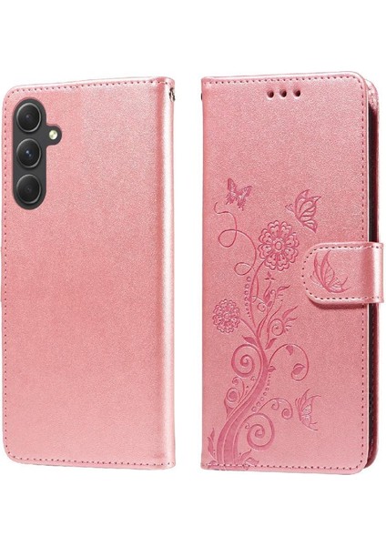 Samsung Galaxy A54 5g Deri Kart Yuvaları Için Flip Case Çiçek Flip (Yurt Dışından)