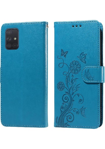Samsung Galaxy A71 4g Deri Flip Kart Yuvaları Çiçek Için Flip Case (Yurt Dışından)