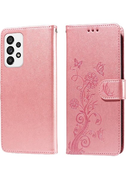 Samsung Galaxy A33 5g Deri Kart Yuvaları Için Flip Case Çiçek Flip (Yurt Dışından)