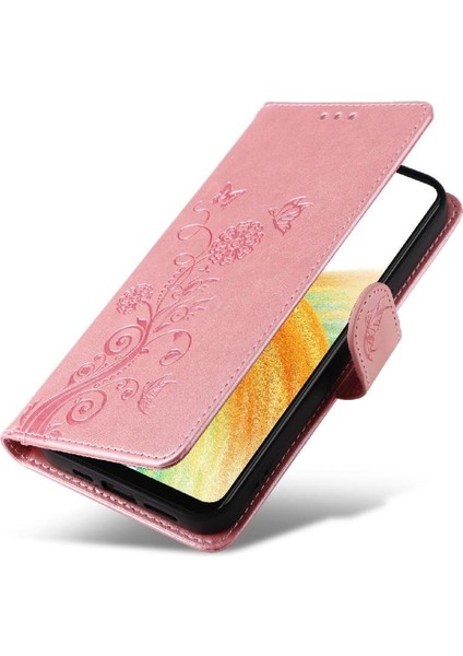 Samsung Galaxy A33 5g Deri Kart Yuvaları Için Flip Case Çiçek Flip (Yurt Dışından) modelleri