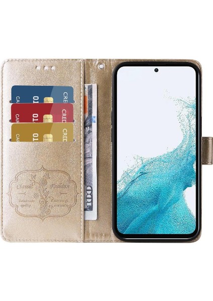 YH Market Samsung Galaxy A54 5g Deri Kart Yuvaları Için Flip Case Çiçek Flip (Yurt Dışından)