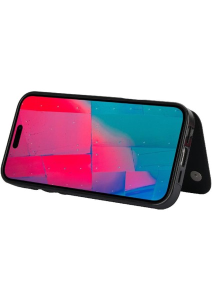 IPhone 16 Için Cüzdan Durumda Pro Max Kickstand Kart Yuvaları Çift Manyetik Pu (Yurt Dışından) indirimleri