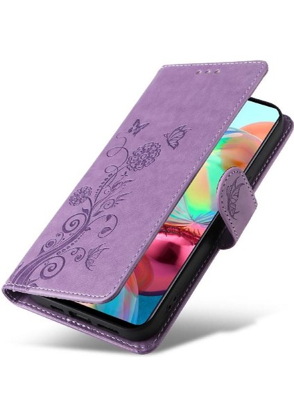 Samsung Galaxy A71 4g Deri Flip Kart Yuvaları Çiçek Için Flip Case (Yurt Dışından) modelleri