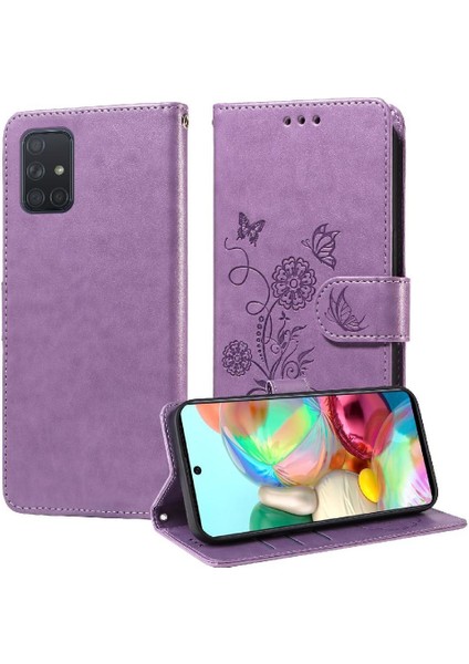 Samsung Galaxy A71 4g Deri Flip Kart Yuvaları Çiçek Için Flip Case (Yurt Dışından) fırsatları
