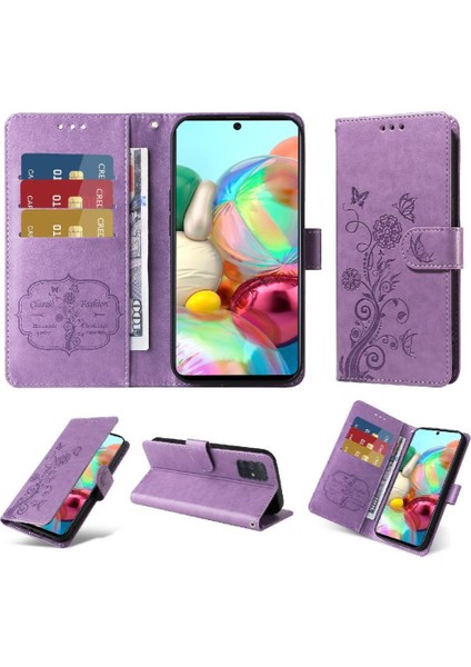 Samsung Galaxy A71 4g Deri Flip Kart Yuvaları Çiçek Için Flip Case (Yurt Dışından) indirimleri