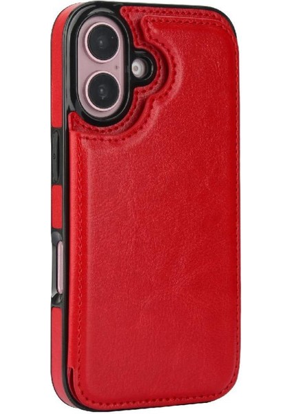 Kart Tutucu Pu ile IPhone 16 Artı Çift Manyetik Toka Için Cüzdan Kılıf (Yurt Dışından)