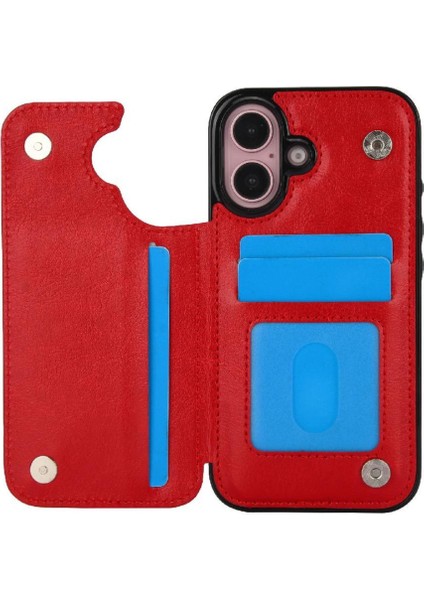 Kart Tutucu Pu ile IPhone 16 Artı Çift Manyetik Toka Için Cüzdan Kılıf (Yurt Dışından) indirimleri