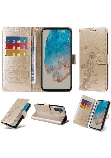 Samsung Galaxy M35 Çiçek Cardyuvaları Deri Flip Case Için Flip Case (Yurt Dışından)