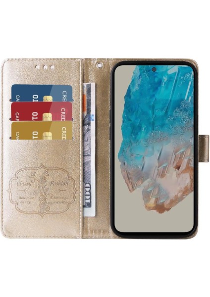 Samsung Galaxy M35 Çiçek Cardyuvaları Deri Flip Case Için Flip Case (Yurt Dışından)