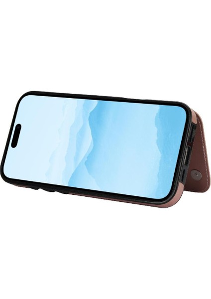 Kart Tutucu Pu ile IPhone 16 Artı Çift Manyetik Toka Için Cüzdan Kılıf (Yurt Dışından) modelleri