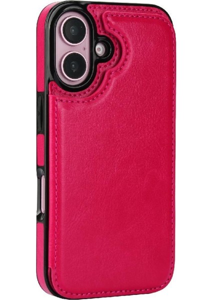 Kart Tutucu Pu ile IPhone 16 Artı Çift Manyetik Toka Için Cüzdan Kılıf (Yurt Dışından)