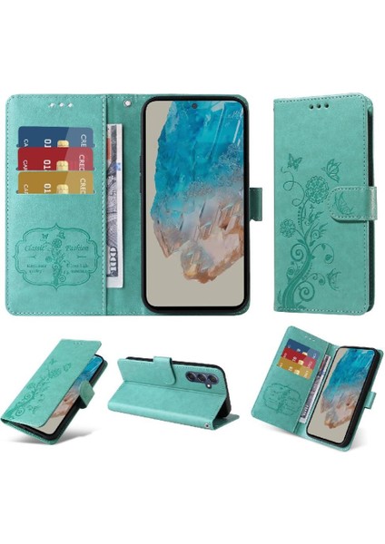 Samsung Galaxy M35 Çiçek Cardyuvaları Deri Flip Case Için Flip Case (Yurt Dışından)