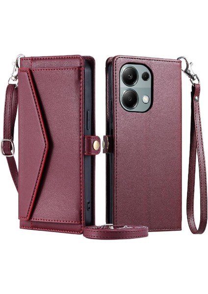 Cüzdan Crossbody Durumda Xiaomi Redmi Için Not 13 Pro 4g Cüzdan Kılıf Için Kart (Yurt Dışından)