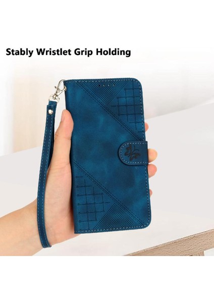 Ayrılabilir El Kayışı Kabartmalı Samsung Galaxy S7 Kenar Için Flip Case (Yurt Dışından)