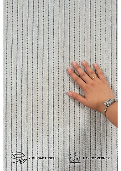 Ada Kaymaz Taban Yıkanabilir Dokuma Krem Kilim Yolluk modelleri