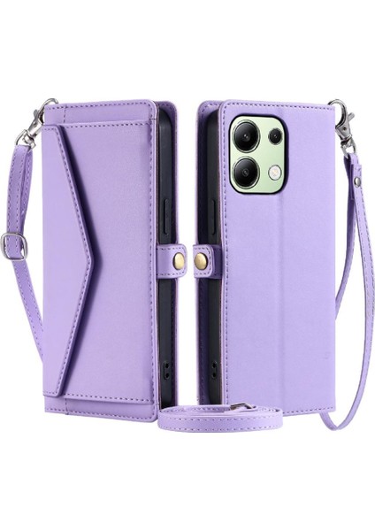 Cüzdan Crossbody Durumda Xiaomi Redmi Için Not 13 4g Rfıd Engelleme Kart Durumda (Yurt Dışından)