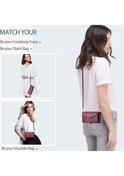 Cüzdan Crossbody Durumda Xiaomi Redmi Için Not 13 4g Rfıd Engelleme Kart Durumda (Yurt Dışından)