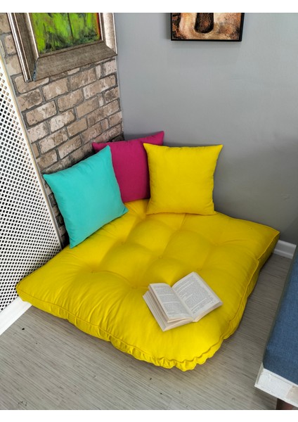 Sarı Dekoratif Kitap Okuma ve Yer Minderi fiyatları