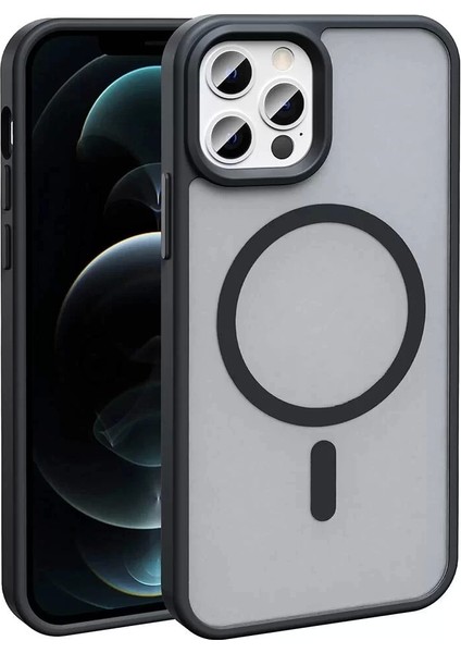 Apple Iphone 13 Pro Max Kılıf Magsafe Şarj Özellikli Mat Arka Yüzey Sio Kapak